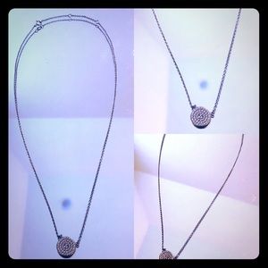 Simple diamond circle necklace